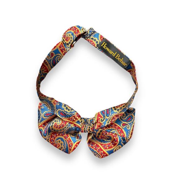 Vintage Howard Behar bow tie silk 100% - Picture 2 of 3